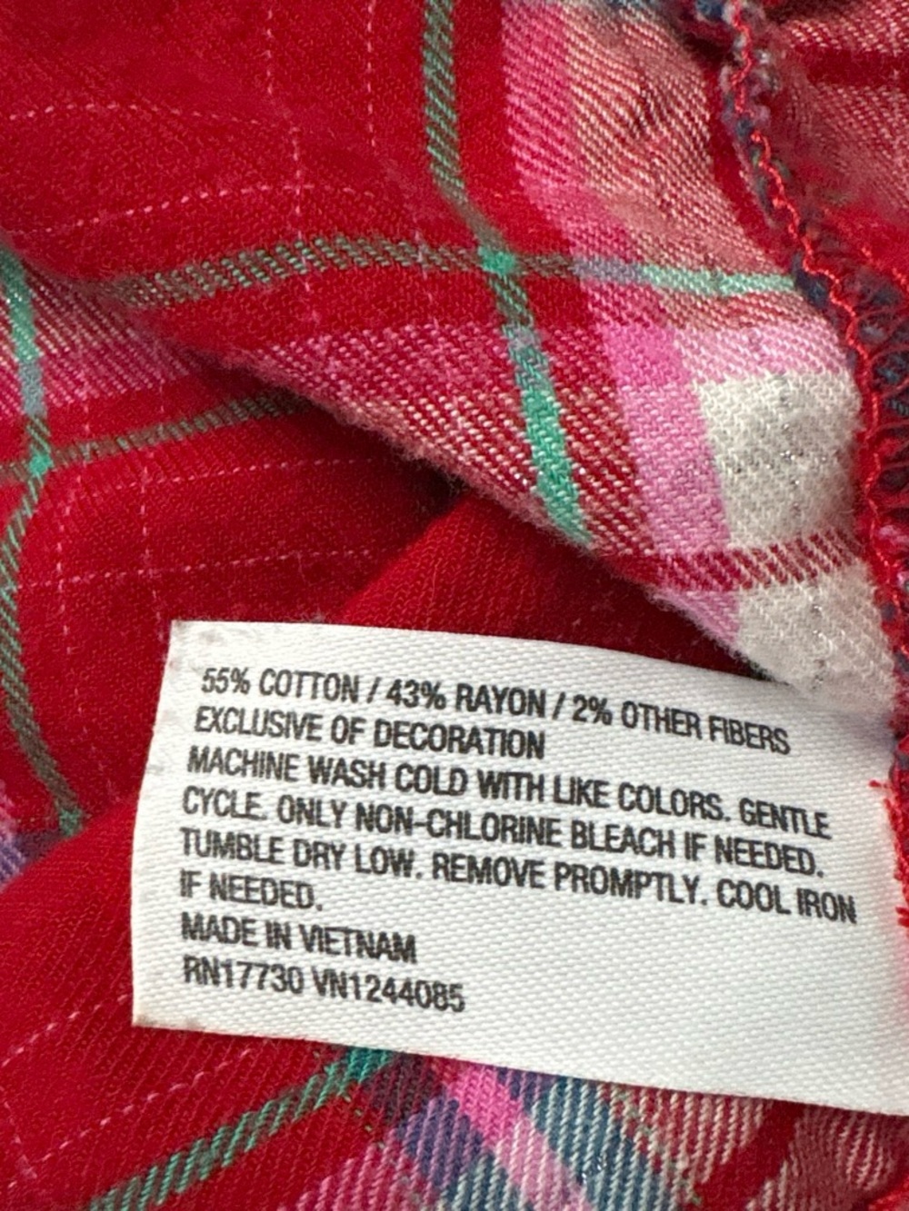Colsie Red Plaid Button-Front Cami - Picture 5 of 5